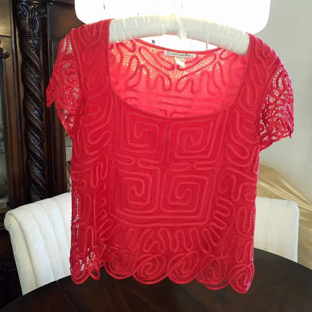 NEW SOLEMATES HAND MADE SILK DESIGNER TOP SZ LARGE